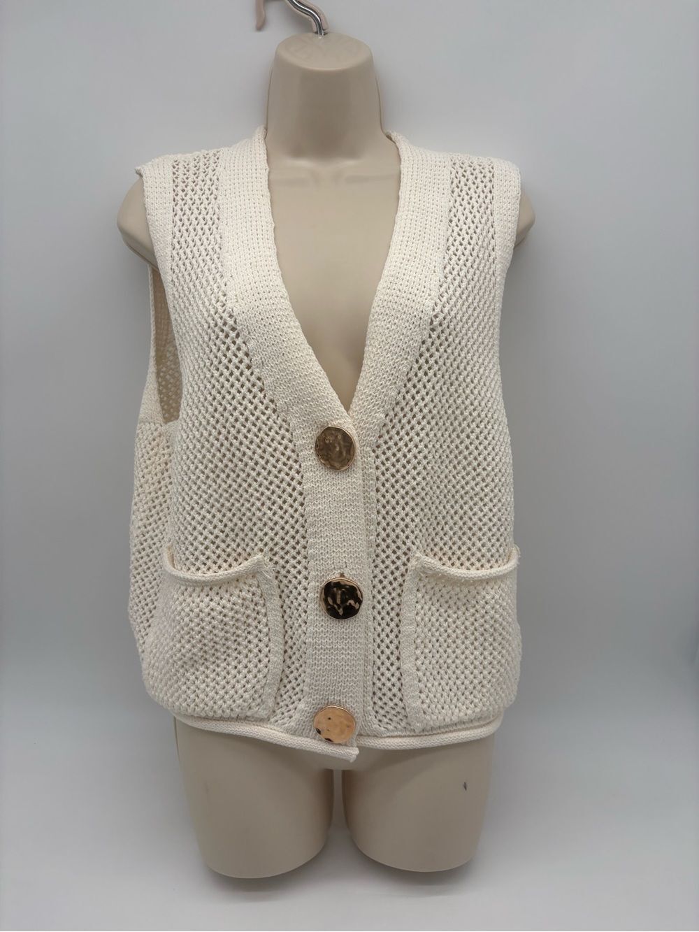 Stitch + Feather Open Knit Sweater Vest